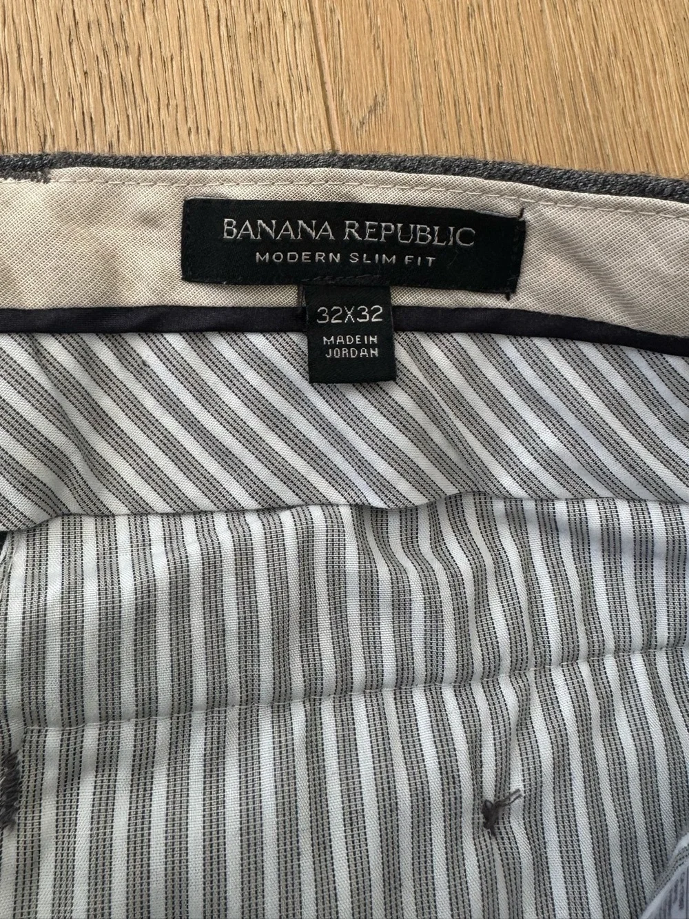 Banana Republic Modern Slim Fit Grey Dress Wool Pants Size 32